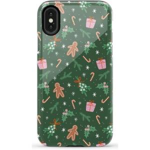Casely iPhone X/XS Case | Cupid’s Canvas | Periwinkle Floral | Essential Slim Dual-Layer Protective Design(Everything Nice | Gingerbread)