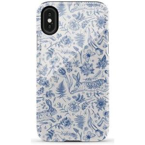 Casely iPhone X/XS Case | Cupid’s Canvas | Periwinkle Floral | Essential Slim Dual-Layer Protective Design(Hop & Bloom | Bunny Toile)