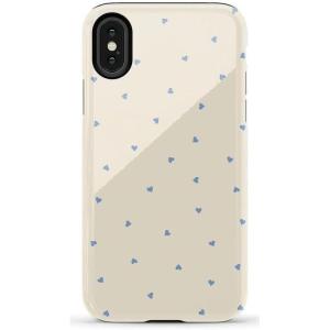 Casely iPhone X/XS Case | Cupid’s Canvas | Periwinkle Floral | Essential Slim Dual-Layer Protective Design(I’m Yours | Tiny Hearts)