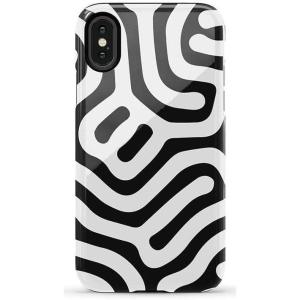 Casely iPhone X/XS Case | Cupid’s Canvas | Periwinkle Floral | Essential Slim Dual-Layer Protective Design(Maze | High Contrast Design)