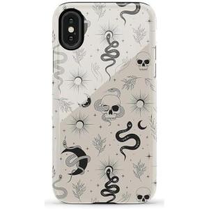 Casely iPhone X/XS Case | Cupid’s Canvas | Periwinkle Floral | Essential Slim Dual-Layer Protective Design(No Further Explanation | Snakes & Skulls)