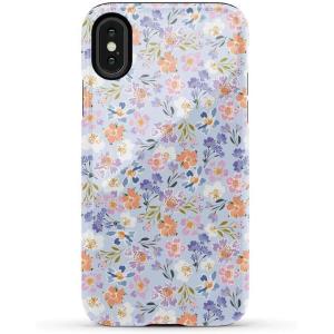 Casely iPhone X/XS Case | Cupid’s Canvas | Periwinkle Floral | Essential Slim Dual-Layer Protective Design(Poppy Meadows | Pastel Floral)