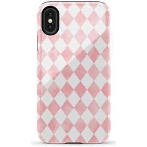 Casely iPhone X/XS Case | Cupid’s Canvas | Periwinkle Floral | Essential Slim Dual-Layer Protective Design(Queen of Diamonds | Pink Watercolor)