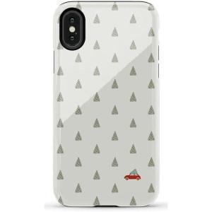 Casely iPhone X/XS Case | Cupid’s Canvas | Periwinkle Floral | Essential Slim Dual-Layer Protective Design(Rockin’ Around | Christmas Tree)