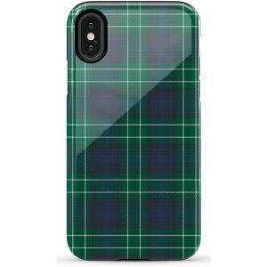 Casely iPhone X/XS Case | Cupid’s Canvas | Periwinkle Floral | Essential Slim Dual-Layer Protective Design(Spruce | Kitty and Vibe Holiday)