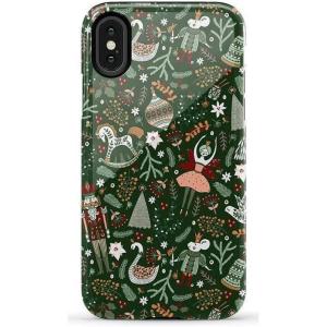 Casely iPhone X/XS Case | Cupid’s Canvas | Periwinkle Floral | Essential Slim Dual-Layer Protective Design(Sugar Plum Fairy | Winter Wonderland)