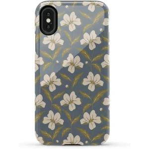 Casely iPhone X/XS Case | Cupid’s Canvas | Periwinkle Floral | Essential Slim Dual-Layer Protective Design(The Boyfriend Collection | Lei’d Back)