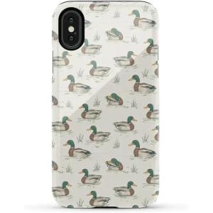 Casely iPhone X/XS Case | Cupid’s Canvas | Periwinkle Floral | Essential Slim Dual-Layer Protective Design(The Boyfriend Collection | Mallard & Co.)