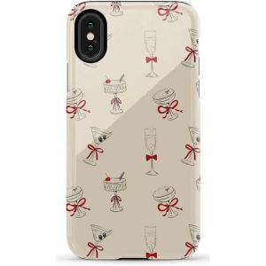 Casely iPhone X/XS Case | Cupid’s Canvas | Periwinkle Floral | Essential Slim Dual-Layer Protective Design(Tini | Kitty and Vibe Holiday)