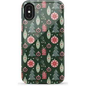 Casely iPhone X/XS Case | Cupid’s Canvas | Periwinkle Floral | Essential Slim Dual-Layer Protective Design(Tinsel Town | Christmas Ornament)