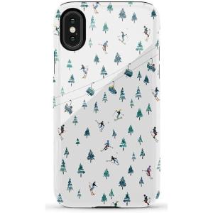 Casely iPhone X/XS Case | Cupid’s Canvas | Periwinkle Floral | Essential Slim Dual-Layer Protective Design(We’ve Peaked | Après Ski Mountains)