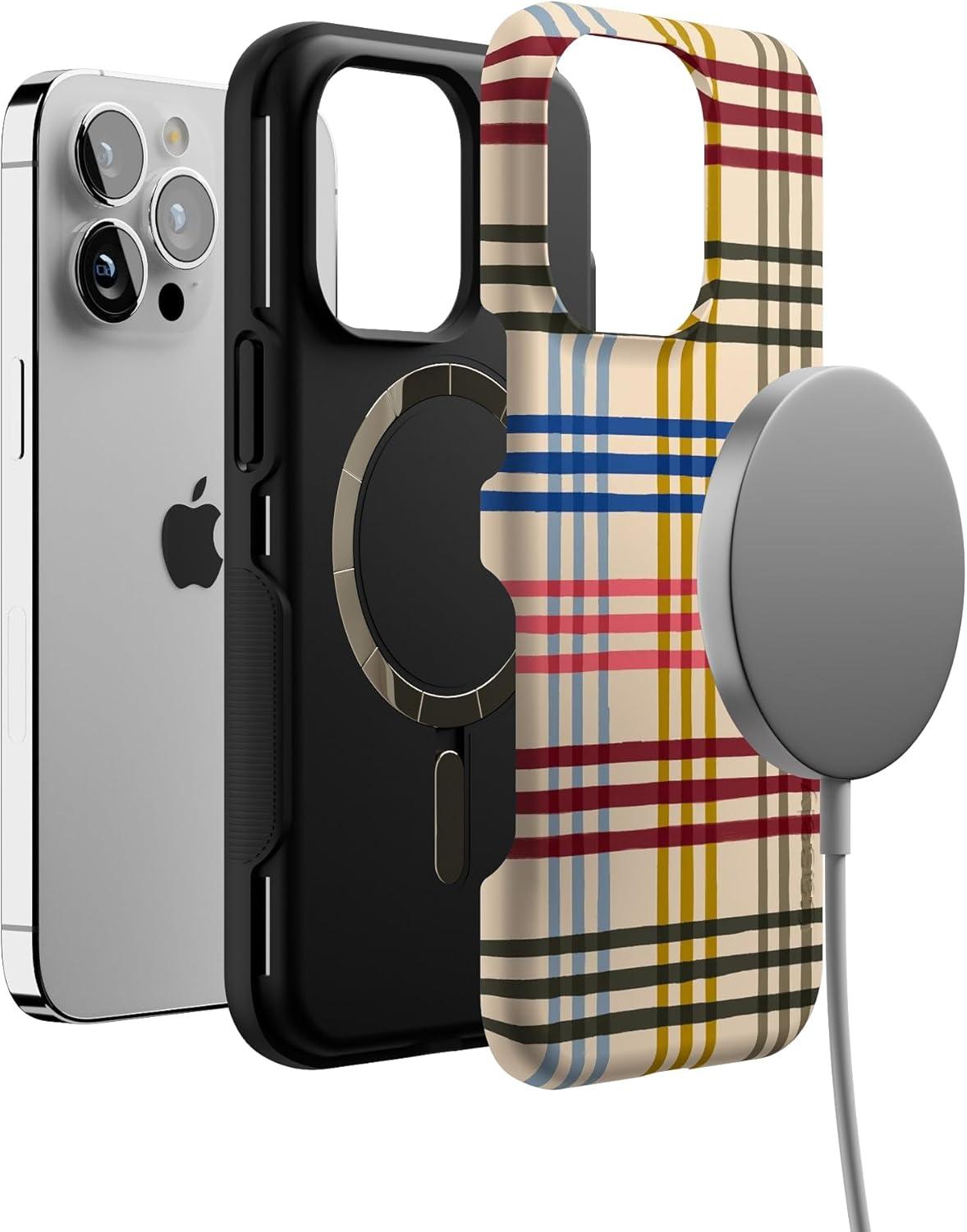 imageCasely iPhone 13 Pro Case Cheer Kitty and Vibe Holiday Bold Protective Design MagSafe Compatible Design