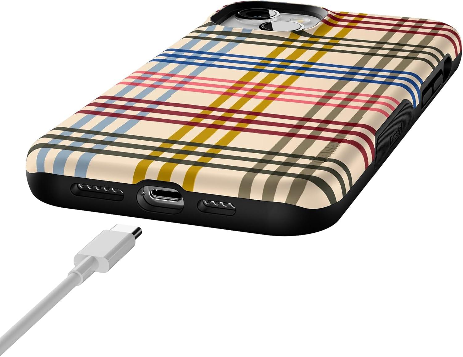 imageCasely iPhone 14 Plus Case Cheer Kitty and Vibe Holiday Bold Protective Design MagSafe Compatible Design