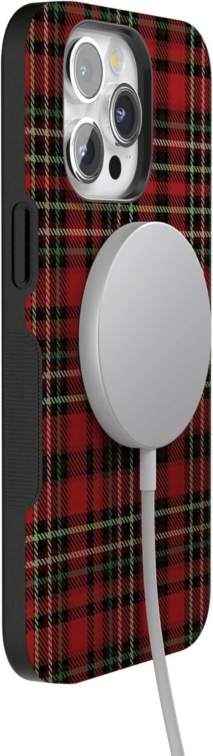 imageCasely iPhone 15 Pro Case Fireside Flannel Signature Plaid Bold Protective Design MagSafe Compatible Design