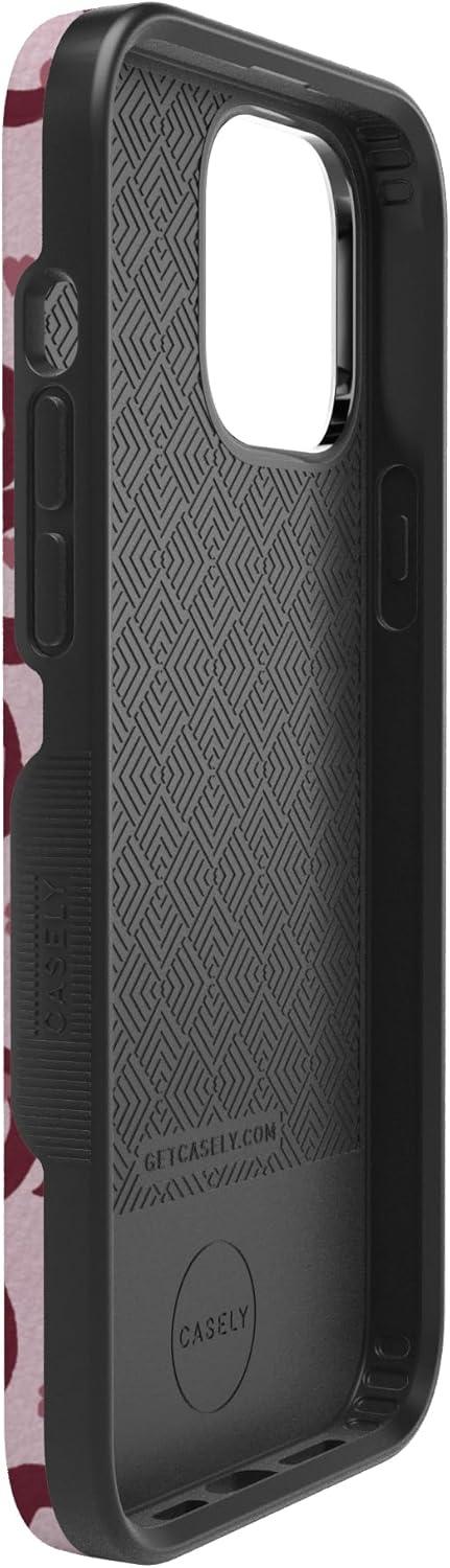 imageCasely iPhone 15 Pro Case Heart Noir Tiny Hearts Bold Protective Design MagSafe Compatible DesignCoquette Crush Bows