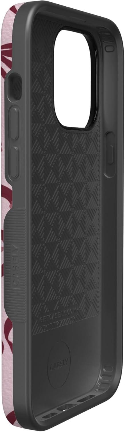 imageCasely iPhone 15 Pro Case Heart Noir Tiny Hearts Bold Protective Design MagSafe Compatible DesignCoquette Crush Bows