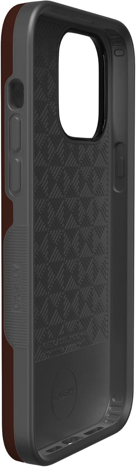 imageCasely iPhone 15 Pro Case Heart Noir Tiny Hearts Bold Protective Design MagSafe Compatible DesignTeddy Bows Brown Polka Dot