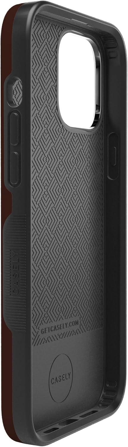 imageCasely iPhone 15 Pro Case Heart Noir Tiny Hearts Bold Protective Design MagSafe Compatible DesignTeddy Bows Brown Polka Dot