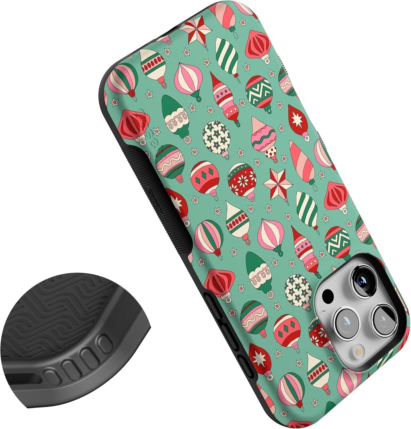 imageCasely iPhone 16 Pro Case All Decked Out Festive Ornaments Bold Protective Design MagSafe Compatible Design