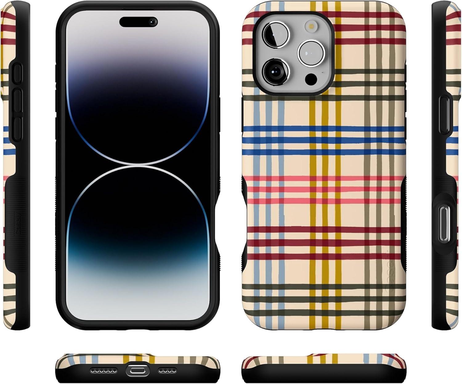 imageCasely iPhone 16 Pro Case Cheer Kitty and Vibe Holiday Bold Protective Design MagSafe Compatible Design