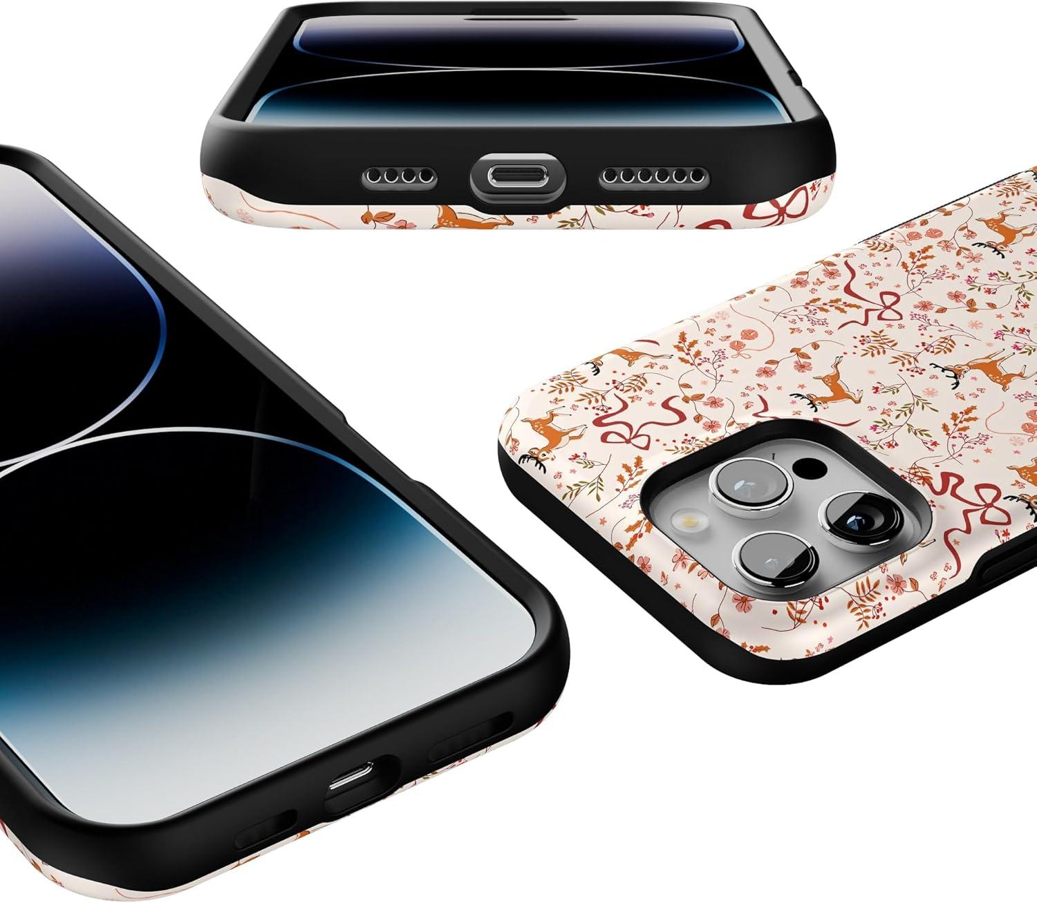 imageCasely iPhone 16 Pro Case Dashing Through The Snow Enchanted Forest Bold Protective Design MagSafe Compatible Design