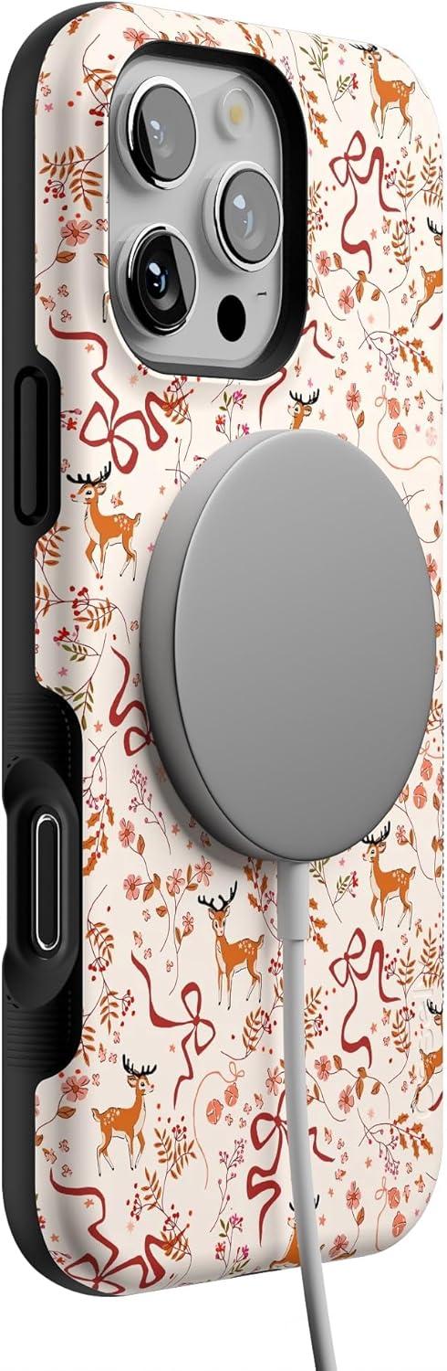 imageCasely iPhone 16 Pro Case Dashing Through The Snow Enchanted Forest Bold Protective Design MagSafe Compatible Design