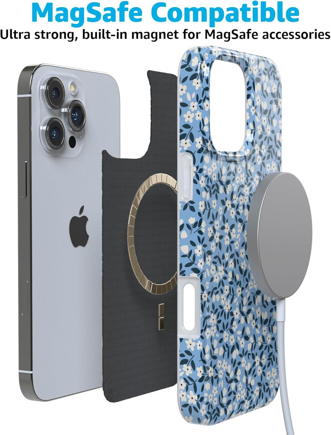 imageCasely iPhone 16 Pro Max Case  Garden Party  Mushroom Floral  Compatible with MagSafe  Classic Ultra Slim DesignPicking Daisies  Cottagecore