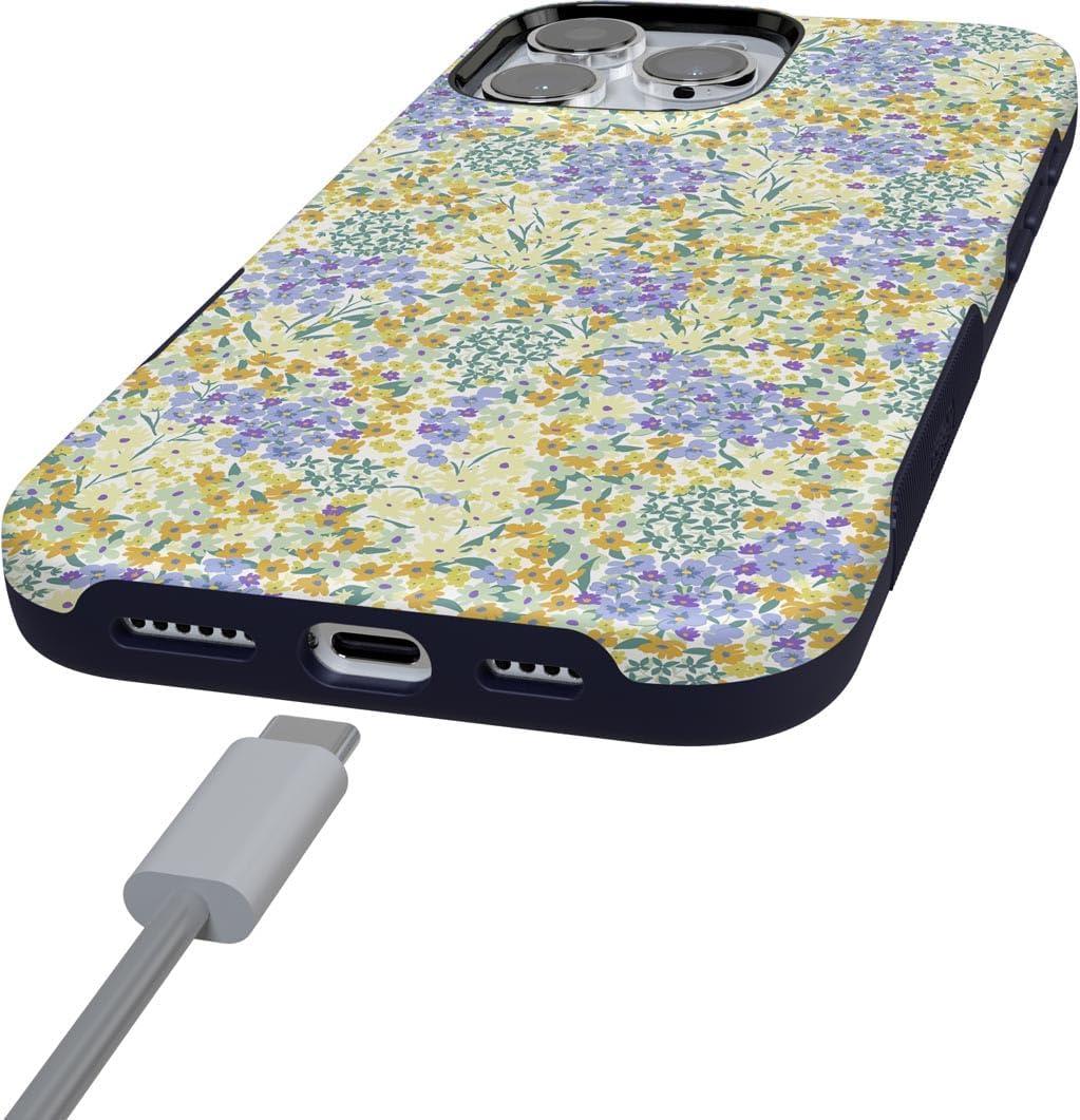 imageCasely iPhone 16 Pro Max Case  Painted Flowers  Frida Kahlo Floral  Bold Protective Design  Compatible with MagSafeDream Garden  Cottagecore