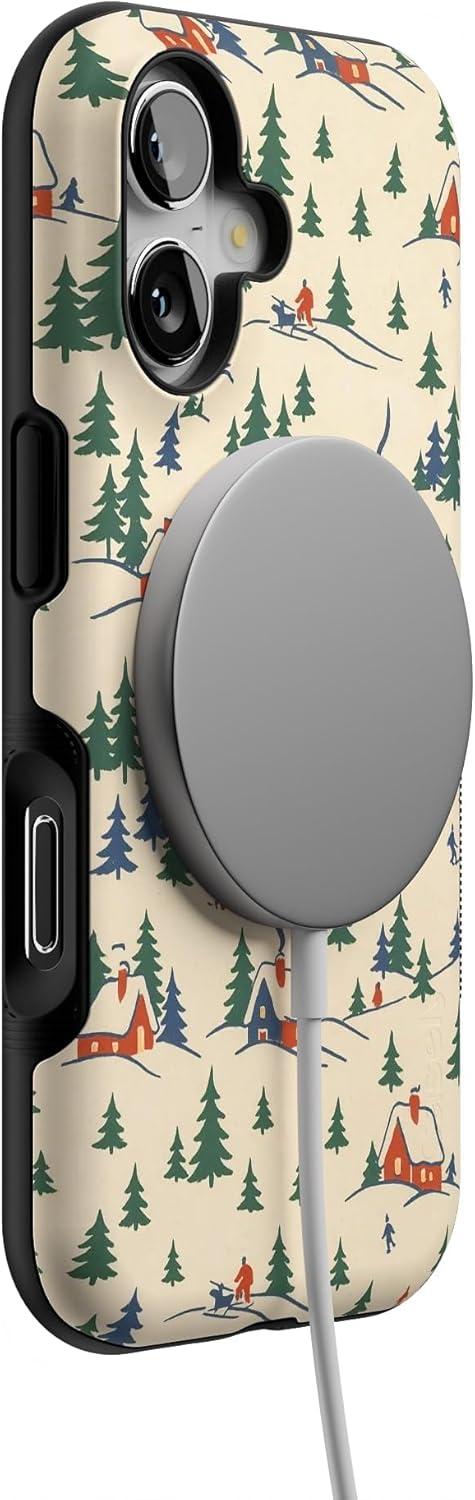 imageCasely iPhone 17 Case Chalet All Day Winter Village Bold Protective Design MagSafe Compatible Design