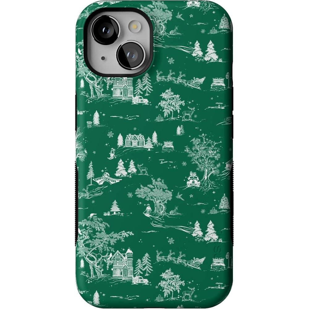 imageCasely iPhone 13 Case  Home for The Holidays  Mountain Town  Bold Protective Design  MagSafe Compatible Design