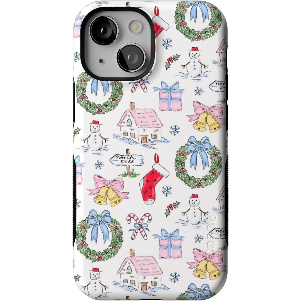 imageCasely iPhone 13 Mini Case  Christmas Morning  Vintage Cartoon  Bold Protective Design  MagSafe Compatible Design