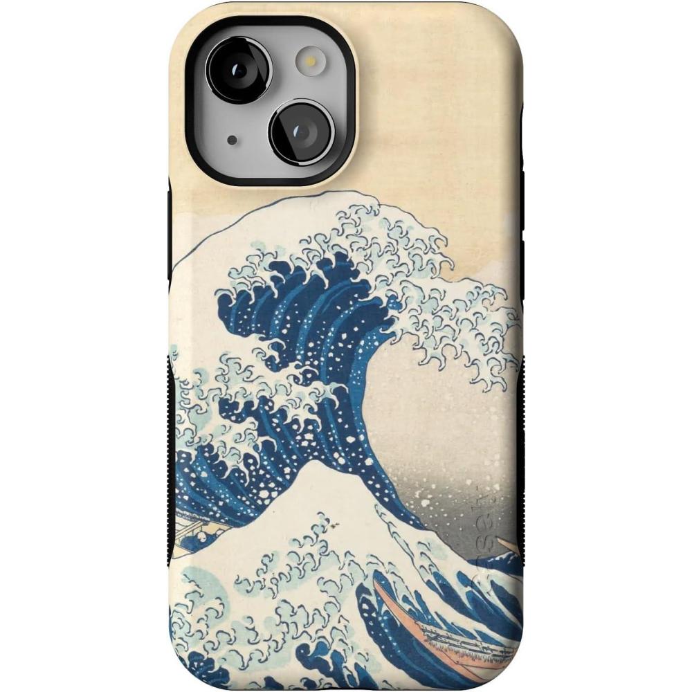 imageCasely iPhone 13 Mini Case  Not a Phase  Clear Flash Tattoo  Compatible with MagSafe  Classic Ultra Slim DesignThe Great Wave  The Met Series