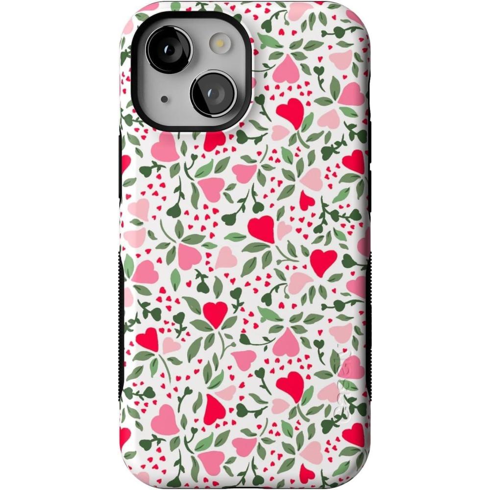 imageCasely iPhone 13 Mini Case  Not a Phase  Clear Flash Tattoo  Compatible with MagSafe  Classic Ultra Slim DesignVines of Love  Floral Heart