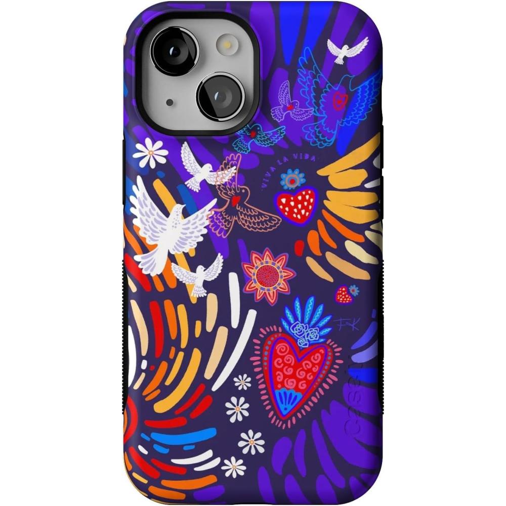 imageCasely iPhone 13 Mini Case  Not a Phase  Clear Flash Tattoo  Compatible with MagSafe  Classic Ultra Slim DesignViva La Vida  Frida Kahlo Collage