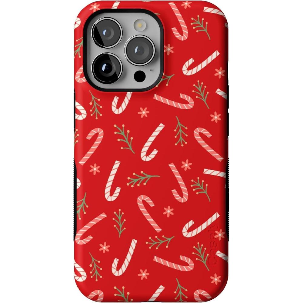 imageCasely iPhone 13 Pro Case  Peppermint Kiss  Candy Cane  Bold Protective Design  MagSafe Compatible Design
