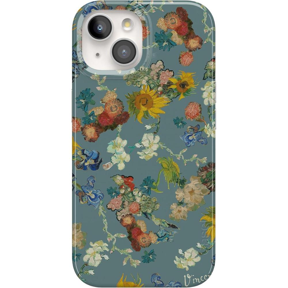 imageCasely iPhone 14 Case  All Smiles  Smiley Face Sticker  Compatible with MagSafe  Classic Ultra Slim DesignVan Gogh  Vincents Flowers