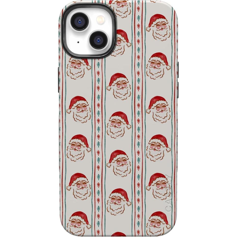 imageCasely iPhone 14 Case  Jolly St Nick  Retro Claus  Bold Protective Design  MagSafe Compatible Design