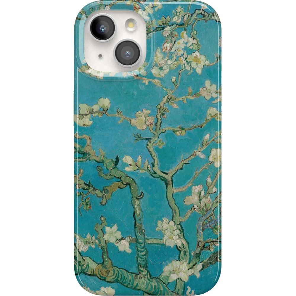 imageCasely iPhone 14 Case  Sage Garden  Green Floral  Compatible with MagSafe  Classic Ultra Slim DesignVan Gogh  Almond Blossom Floral