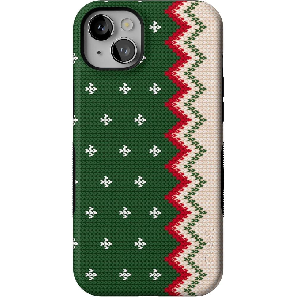 imageCasely iPhone 14 Plus Case  Grandpas Sweater  Holiday Knit  Bold Protective Design  MagSafe Compatible Design