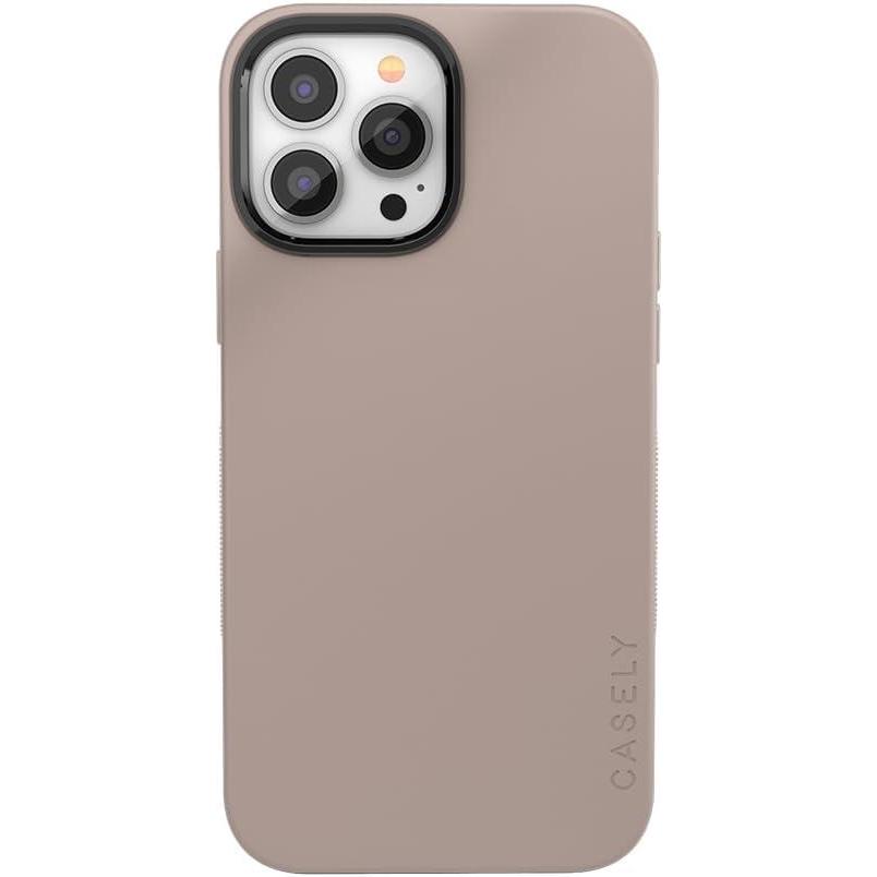imageCasely iPhone 14 Pro Max Case  Taupe on Nude  Calm Beige  Bold Protective Design  MagSafe Compatible Design