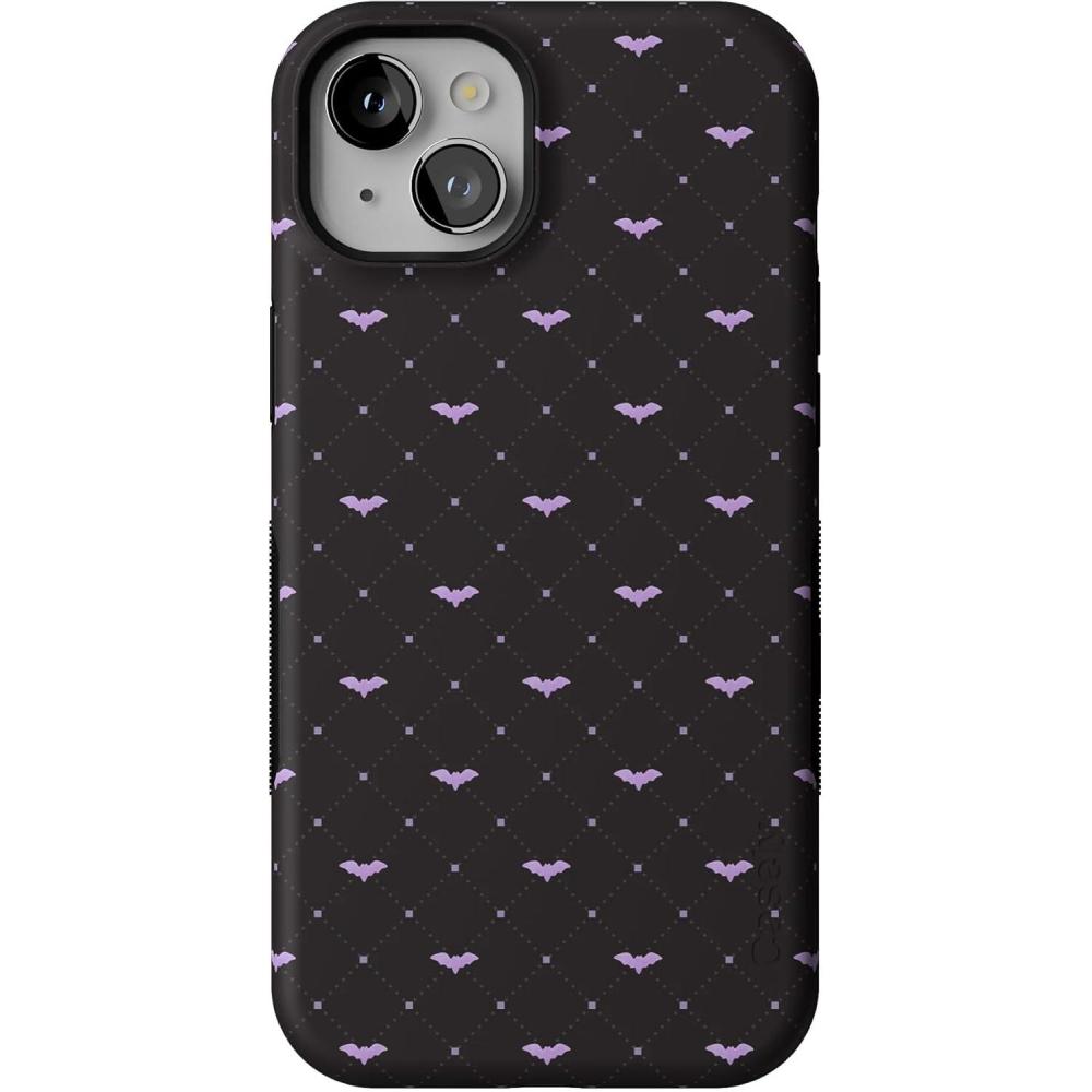 imageCasely iPhone 15 Case  Such a Battie  Purple Bats  Bold Protective Design  MagSafe Compatible Design