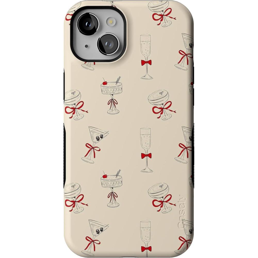 imageCasely iPhone 15 Case Tini Kitty and Vibe Holiday Bold Protective Design MagSafe Compatible Design