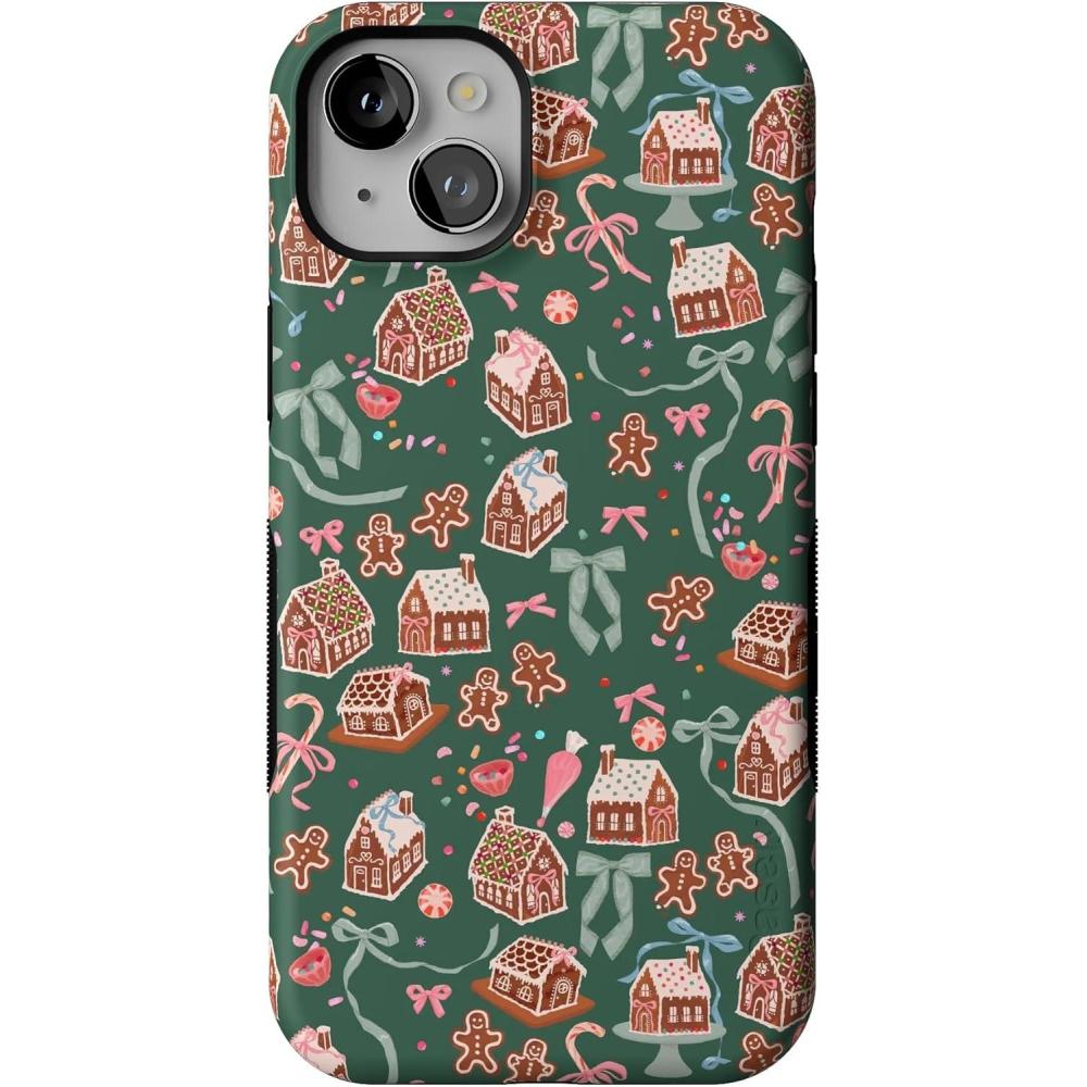 imageCasely iPhone 15 Plus Case  Gingerbread Lane  Holiday Sweets  Bold Protective Design  MagSafe Compatible Design