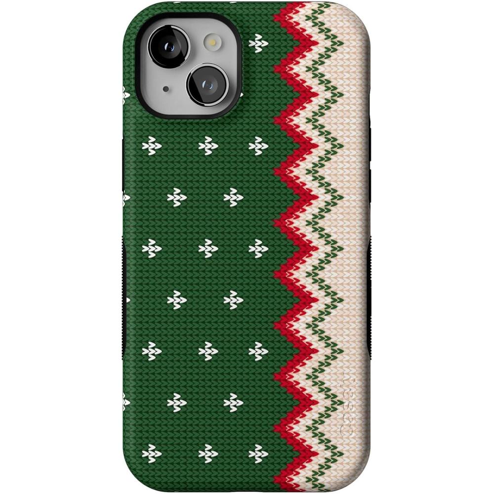 imageCasely iPhone 15 Plus Case  Grandpas Sweater  Holiday Knit  Bold Protective Design  MagSafe Compatible Design
