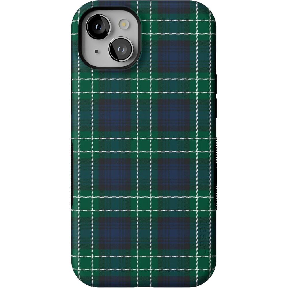 imageCasely iPhone 15 Plus Case  Spruce  Kitty and Vibe Holiday  Bold Protective Design  MagSafe Compatible Design