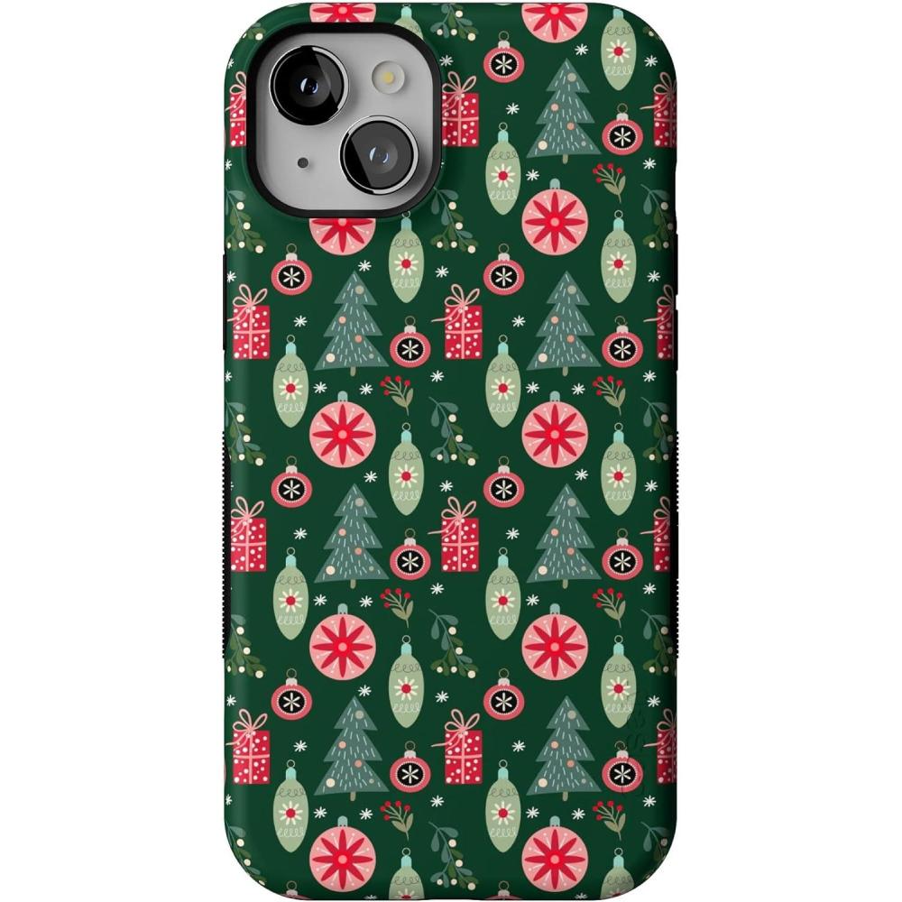 imageCasely iPhone 15 Plus Case  Tinsel Town  Christmas Ornament  Bold Protective Design  MagSafe Compatible Design