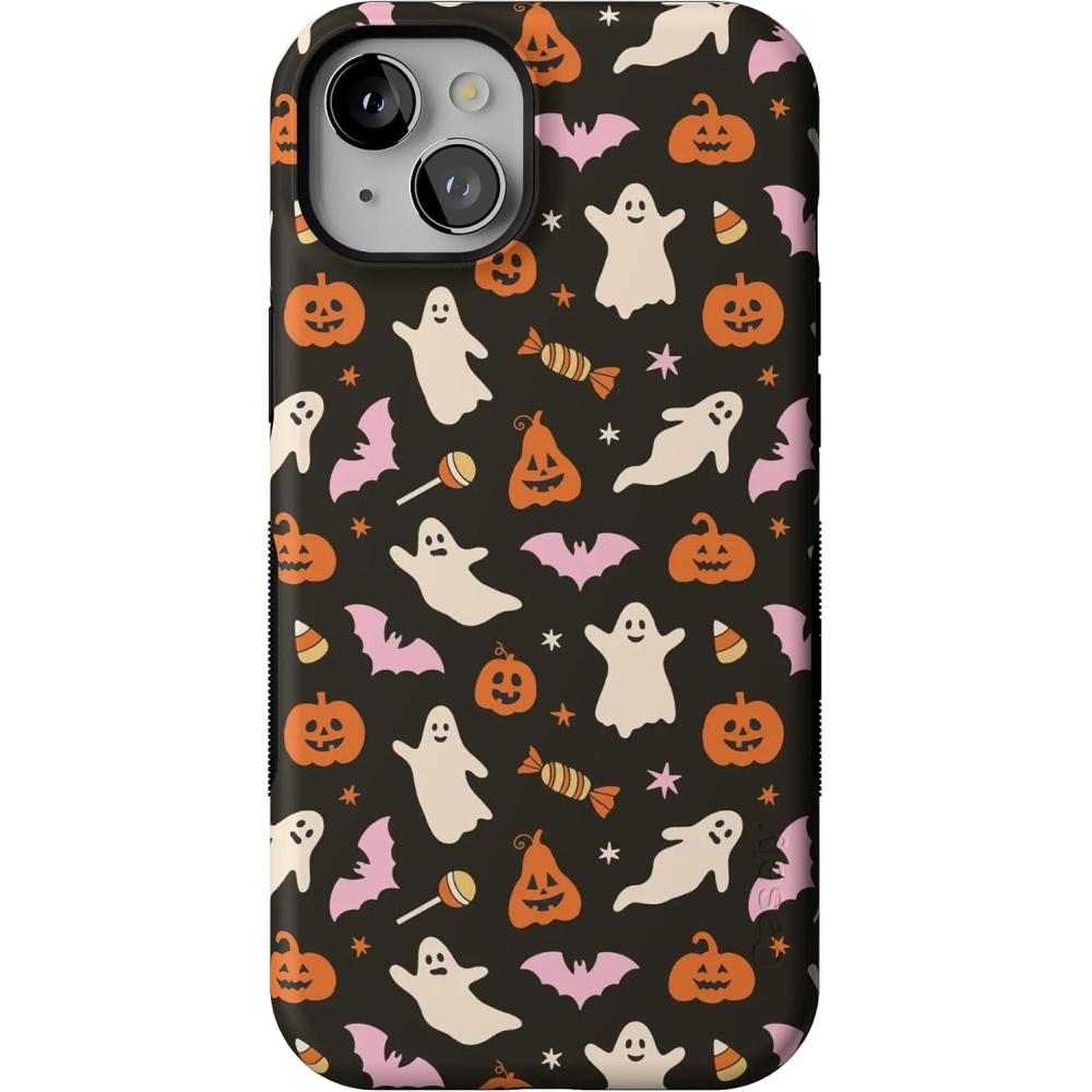 imageCasely iPhone 15 Plus Case  Trick or Treat  Sweet Halloween  Bold Protective Design  MagSafe Compatible Design