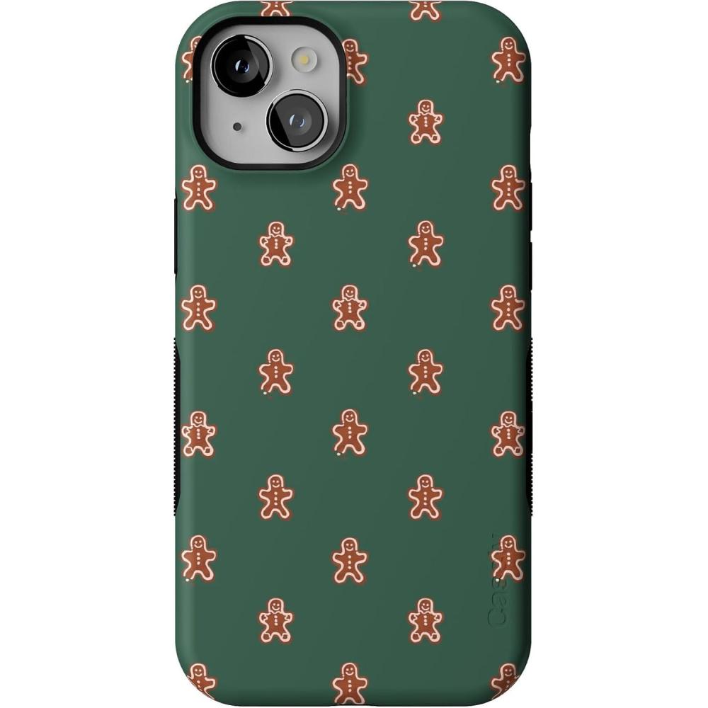 imageCasely iPhone 15 Plus Case  You Cant Catch Me  Gingerbread Man  Bold Protective Design  MagSafe Compatible Design