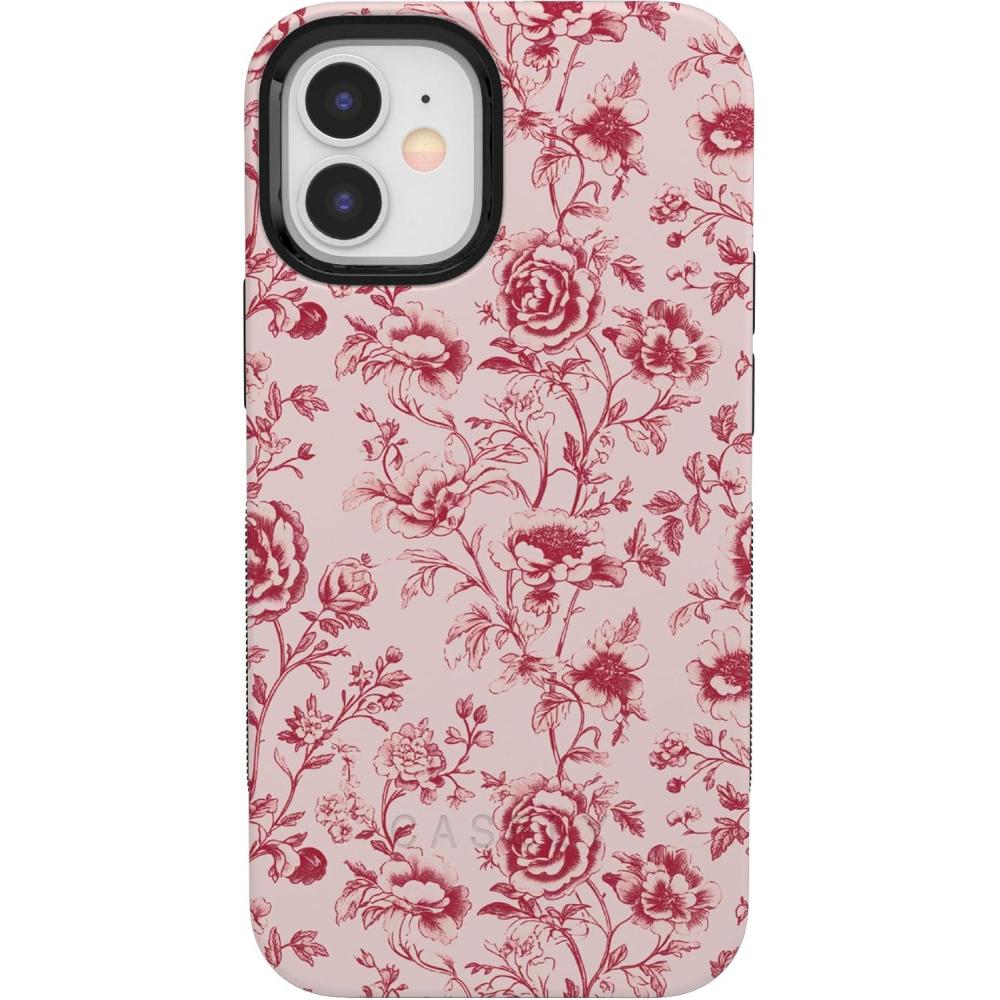 imageCasely iPhone 15 Pro Case  Heart Noir  Tiny Hearts  Bold Protective Design  MagSafe Compatible DesignVintage Belle  Floral Toile