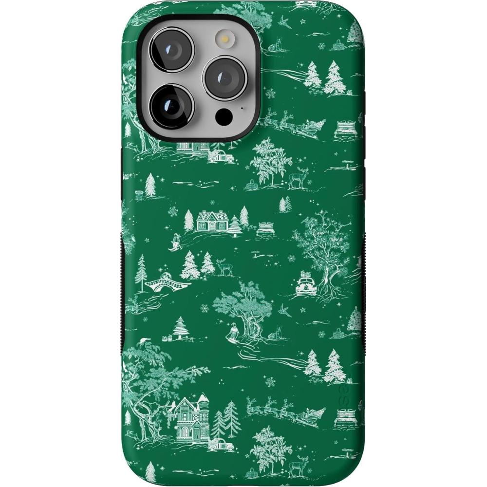 imageCasely iPhone 15 Pro Max Case  Home for The Holidays  Mountain Town  Bold Protective Design  MagSafe Compatible Design